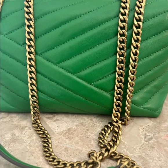 Tory Burch Small Kira Shoulder Bag – Green Leather - Picture 7 of 9